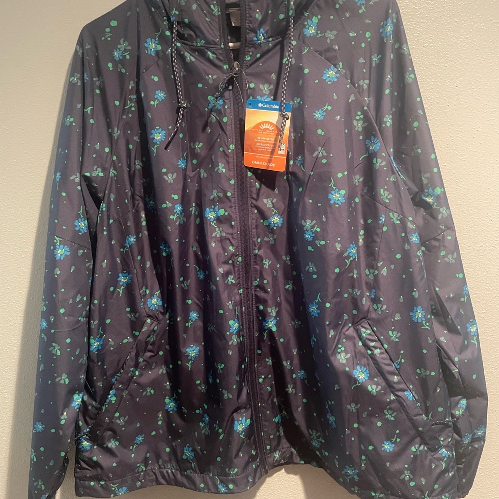 Columbia Dark Floral Windbreaker